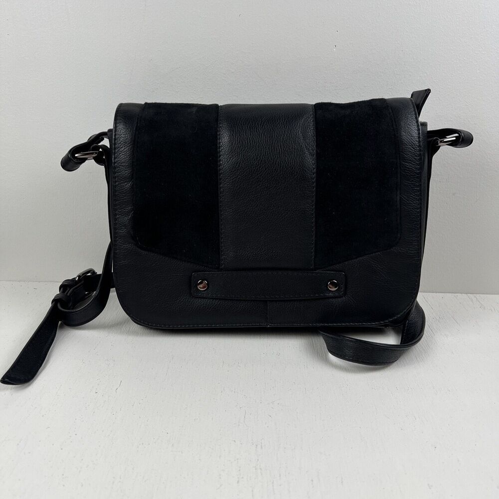 Hotter‎ Erin Black Leather Crossbody Shoulder Purse Bag